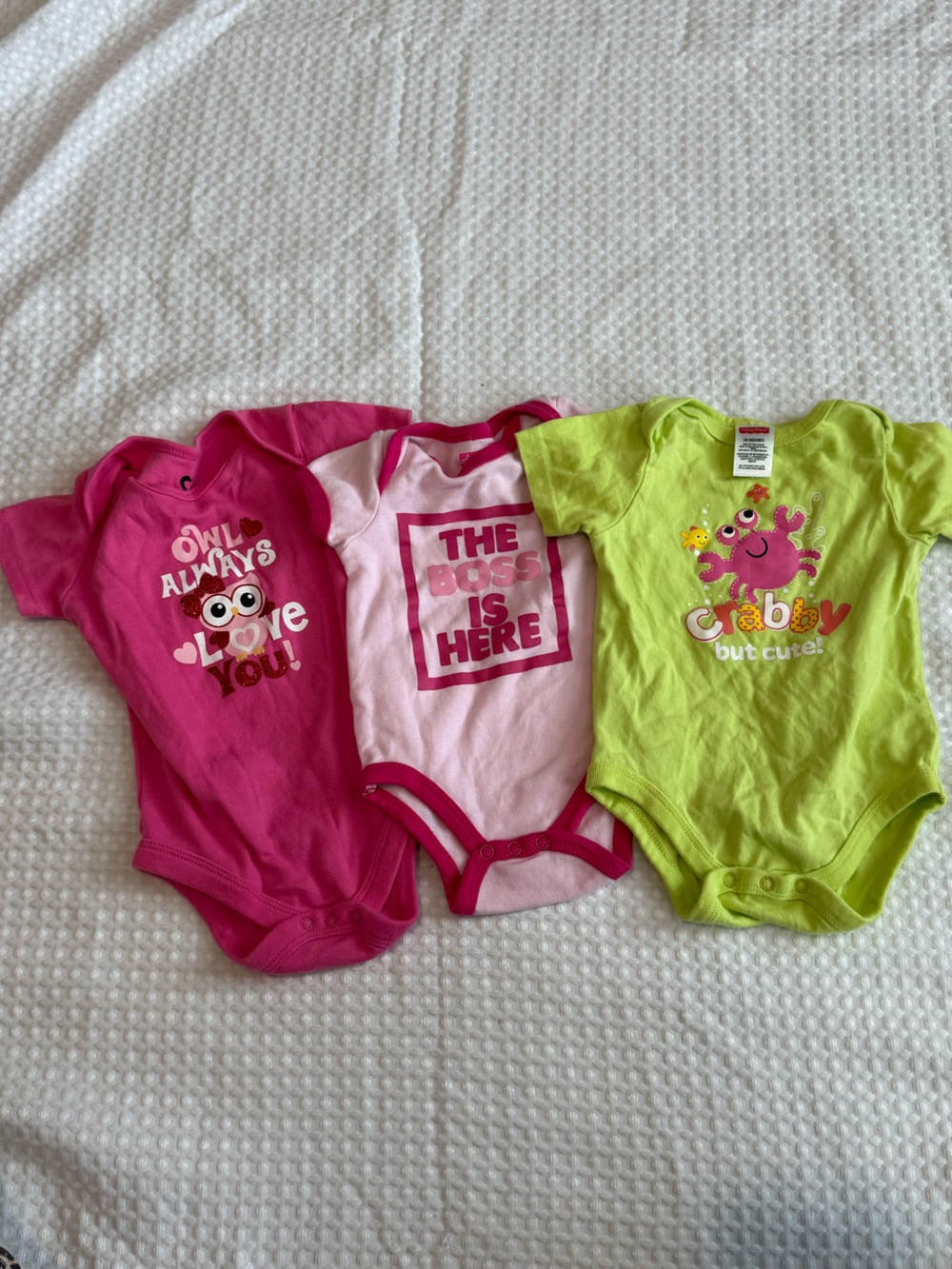 Bundle of THREE 3-6m Onesie Bodysuit - Playful Designs